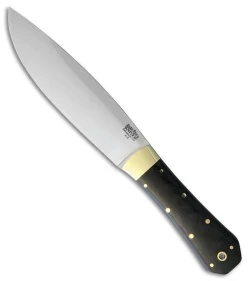 Bark River Mini Rogue Fixed Blade Knife Black Canvas Micarta (4.75" Satin)