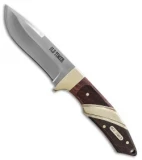 Schrade Old Timer Pioneer Fixed Blade Knife Brown Wood (4" Satin) SCH30OT
