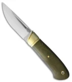 Bark River Brokk Fixed Blade Knife Green Canvas Micarta (3.5" Satin)