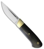 Bark River Brokk Fixed Blade Knife Black Canvas Micarta (3.5" Satin)
