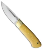 Bark River Brokk Fixed Blade Knife Antique Ivory Micarta (3.5" Satin)