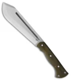 Bark River JX5 Vengeful 1 Fixed Blade Knife Green Micarta (9" Satin CPM-3V)