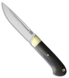Bark River Ansgar Fixed Blade Knife Black Canvas Micarta (4.75" Satin)