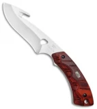 Buck 536 Open Season Guthook Fixed Blade Knife Red Wood (4.5" Satin) 0536RWG
