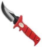Bubba Blade Rhino Fixed Blade Knife Red Rubber (4" Satin)