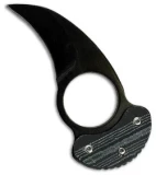 ABKT Saber Fixed Blade Neck Knife Black/Gray G-10 (1.5" Black) AB011
