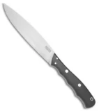 Bark River Canadian Camp Fixed Blade Knife Black Canvas Micarta (6.5" Satin A2)