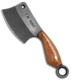 T.M. Hunt Custom "Leave it" Cleaver Keychain Knife Natural Micarta(1.75" Black)
