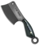 T.M. Hunt Custom "Leave it" Cleaver Keychain Knife Camo G-10 (1.75" Black)