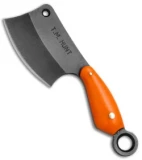 T.M. Hunt Custom "Leave it" Cleaver Keychain Knife Orange G-10 (1.75" Black)