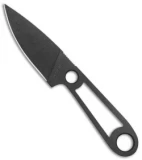 T.M. Hunt Custom Skelemaug Fixed Blade Knife w/ Black Kydex Sheath (3.75" Black)