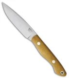 Bark River Kalahari Thorn Fixed Blade Knife Natural Canvas Micarta (3.75" Satin)