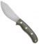 LT Wright JX2 Jessmuk  Knife Green Micarta w/ Orange Liners (4.5" Satin CPM-3V)