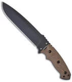 Hogue Knives EX-F01 Large Tactical Fixed Blade Knife Tan  G10 (7" Plain) 35157