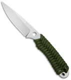 Rainier Knives Fastpak Fixed Blade Knife OD Green Paracord (2.8" Stonewash)