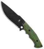 Kizer Cutlery Salient Fixed Blade Knife Green G-10 (6.25" Black) E613