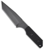 Strider Knives DB-L GG Tanto Fixed Blade Knife w/ Black Gunner Grip (4.1" Black)