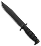 Ontario SPEC PLUS SP6 Fighter Knife Fixed Blade w/ Nylon Sheath (8" Black) 8682