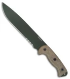 Ontario RTAK-II Knife Fixed Blade Knife Micarta (10.5" Green Serr) OKC 8670
