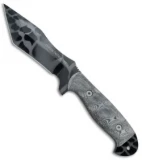 Dawson Knives Wraith Fixed Blade Knife Gray Micarta (5" Obsidian)