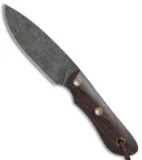 Smith & Sons Cherokee Fixed Blade Knife Oiled Bocote (4" Black SW)