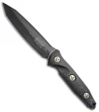 Microtech Socom Alpha Tanto Fixed Blade Knife Carbon Fiber (5" Black) 114-1DLC