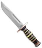 Ka-Bar Bowie Limited Edition PTK Fixed Blade Knife Stacked G-10 (7" Silver)