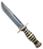 Ka-Bar Bowie Limited Edition PTK Fixed Blade Knife Stacked G-10 (7" Blued)