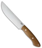 Bark River Kalahari Camp II Fixed Blade Knife Natural Canvas Micarta (12" Satin)