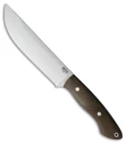 Bark River Kalahari Camp II Fixed Blade Knife Green Canvas Micarta (12" Satin)