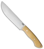Bark River Kalahari Camp II Fixed Blade Knife Antique Ivory Micarta (12" Satin)