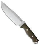 Bark River Bravo Survivor Fixed Blade Green Canvas Micarta (7.125" CPM-3V)