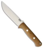 Bark River Knives Bravo 1.25 Fixed Blade Natural Canvas Micarta (5" A2 Satin)