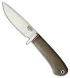 Bark River Ultra Lite Hunter 1 Fixed Blade Knife Green Micarta (3.625" Satin)