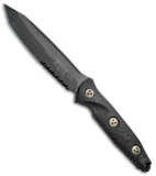 Microtech Socom Alpha Tanto Fixed Blade Knife Carbon Fiber (5" Black Serr)