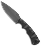 Wilmont Knives Utility Fighter Fixed Blade Knife Black G-10 (3.8" Acid SW)