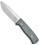 TRC Knives Bushcraft Fixed Blade Knife Black Micarta (4.25" Satin N690)