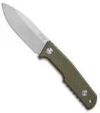 TRC Knives Urban Tactical Fixed Blade Knife OD Green G-10 (3.5" Satin Elmax)