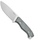 TRC Knives TR-13 Fixed Blade Knife Black Micarta (4.5" Satin Elmax)