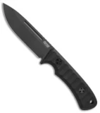 TRC Knives K-1 Fuller Fixed Blade Knife Black G-10 (4.5" Black M390)