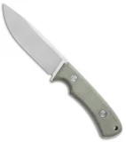 TRC Knives K-1 Fixed Blade Knife Green Micarta (4.5" Satin Elmax)
