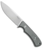 TRC Knives K-1 Fixed Blade Knife Black Micarta (4.5" Satin Elmax)
