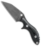 Olamic Experimental Prototype Fixed Blade Knife Black G-10 (3.75" Damascus)