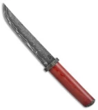 Olamic Cutlery Tanto Elite Fixed Blade Knife Maroon Micarta (6.25" NCMD) #4380