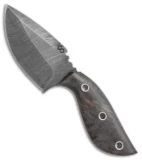 Olamic Cutlery Listok Skinner Fixed Blade Knife Gray Birch (3.6" Damascus) #4339