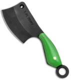 T.M. Hunt Custom "Leave it" Cleaver Keychain Knife Green G-10 (1.75" Black)