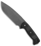 Atlas Dynamic Defense Harbinger Rex Fixed Blade Knife Black G-10 (6.4" Acid SW)