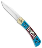 Buck 101 Let Freedom Ring Fixed Blade Knife Jasper/Turquoise (3.625" Satin)