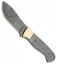 Tallen Pack Skinner Fixed Blade Knife Brass (3.75" Damascus)