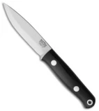 Bark River Mini Bushcrafter Fixed Blade Black Canvas Micarta (2.625" Satin)